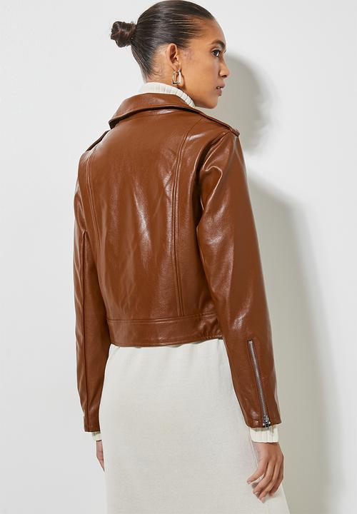 Superbalist - Biker jacket - tobacco