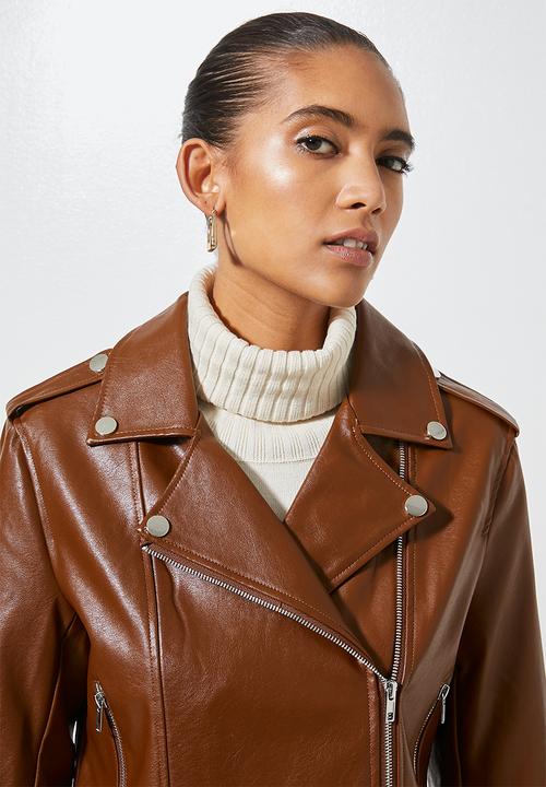 Superbalist - Biker jacket - tobacco