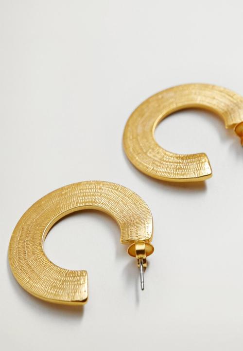 Violeta by Mango - Crater earrings - gold