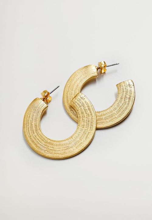 Violeta by Mango - Crater earrings - gold