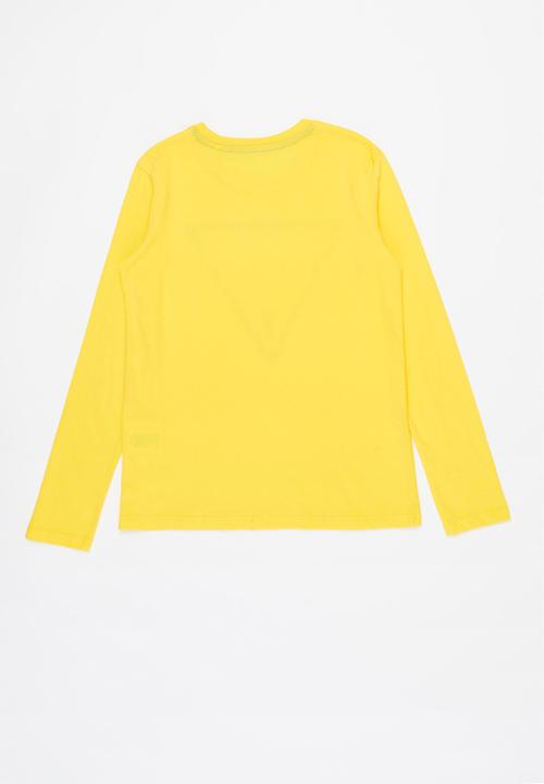 GUESS - Triangle brick crew tee - yellow