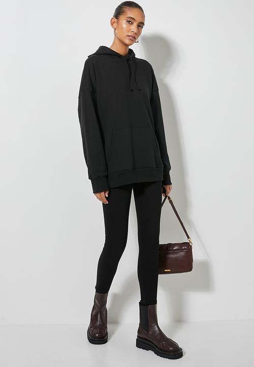 Superbalist - Long line hoodie - black