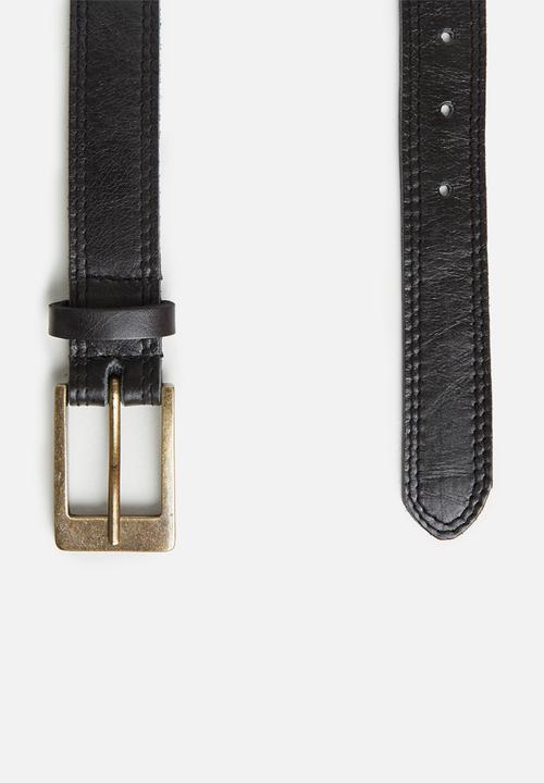 Superbalist - Oregon leather belt - black