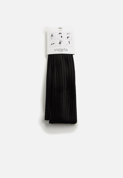 Violeta by Mango - Plain neck scarf / black