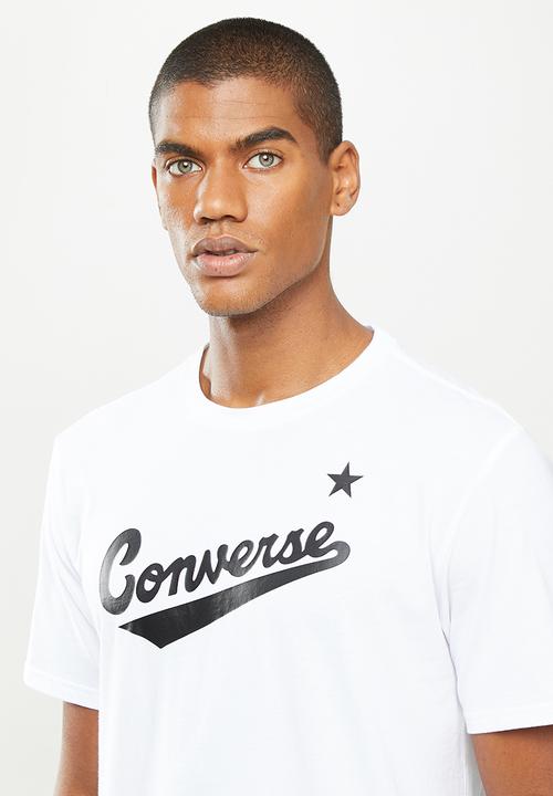 Converse - Script wordmark tee - white
