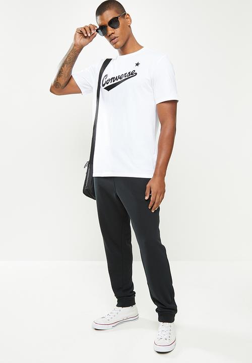 Converse - Script wordmark tee - white