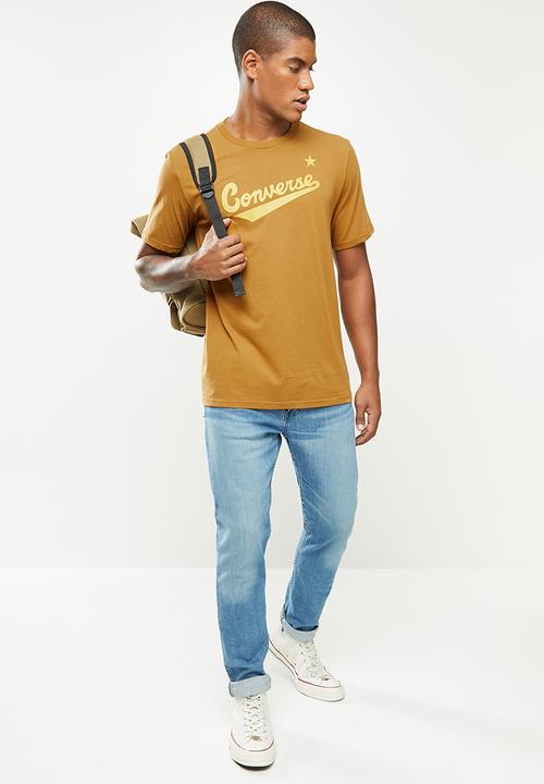 Converse - Scripted logo boost tee - mustard 