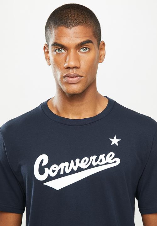 Converse - Script wordmark tee - navy 