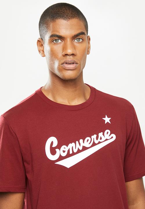 Converse - Scripted logo boost tee - dark red 