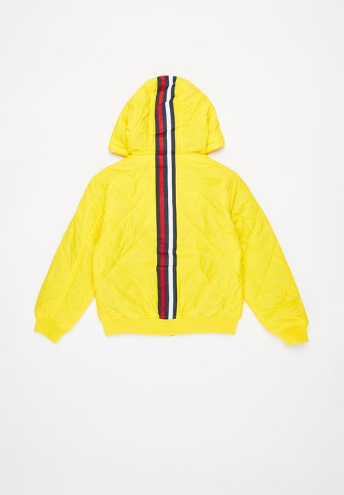 POLO - Boys jayden ls hooded puffer jacket - yellow