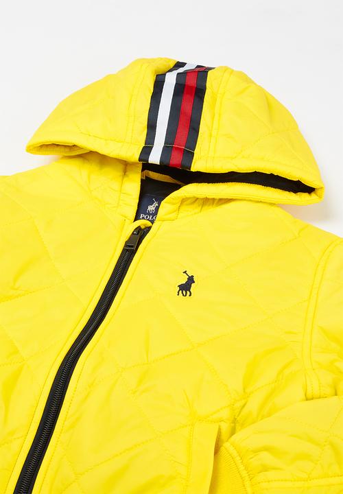 POLO - Boys jayden ls hooded puffer jacket - yellow