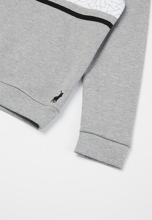 POLO - Boys jackson quilted artwork sweater - grey