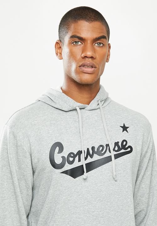 Converse - Converse script french terry pullover hoodie - grey 