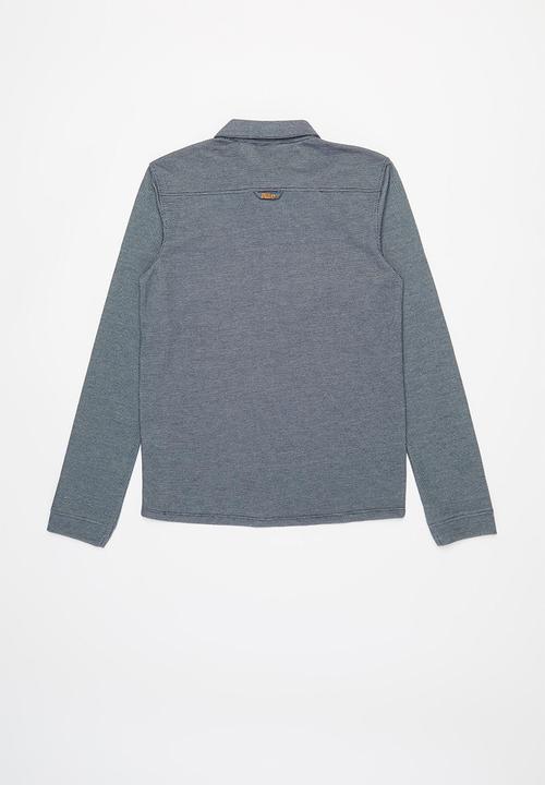 POLO - Boys adrian long sleeve shirt- navy
