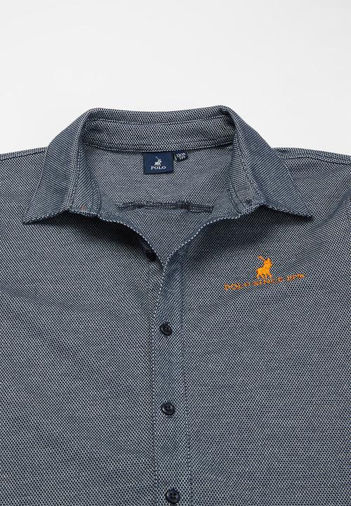 POLO - Boys adrian long sleeve shirt- navy