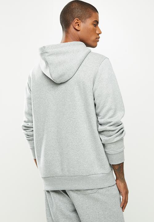 Converse - Embroidered star chevron fleece pullover hoodie - grey
