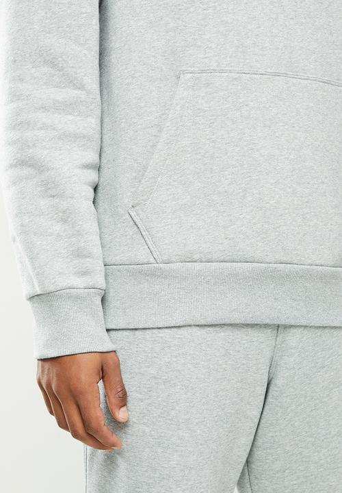 Converse - Embroidered star chevron fleece pullover hoodie - grey