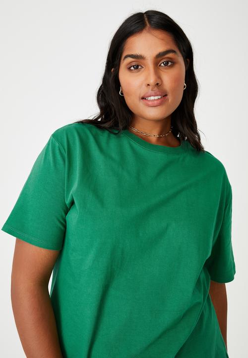 Cotton On - Curve dad short sleeve tee - heritage green