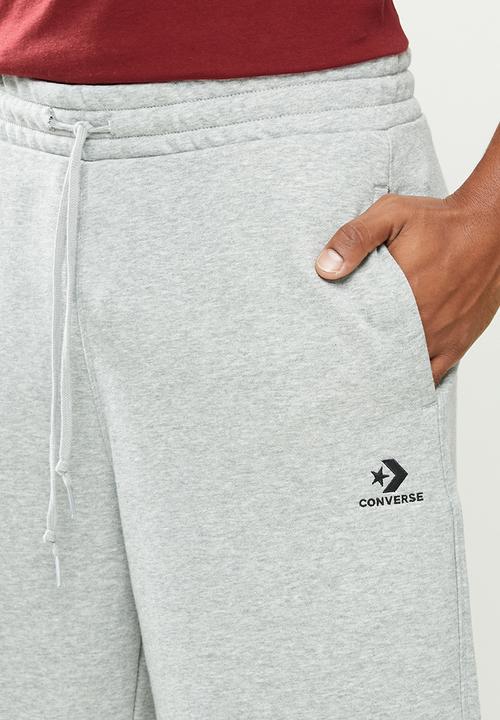 Converse - Embroidered star chevron french terry short - grey 