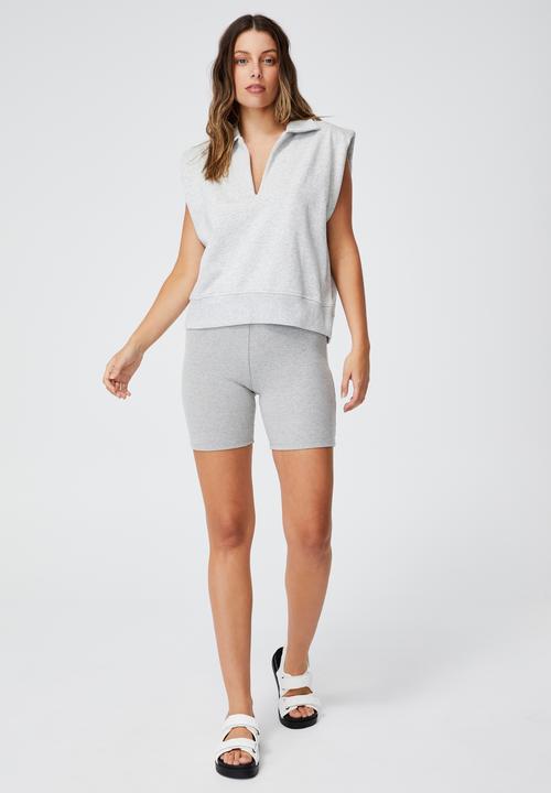 Cotton On - Kora collared sleeveless pullover - light grey marle