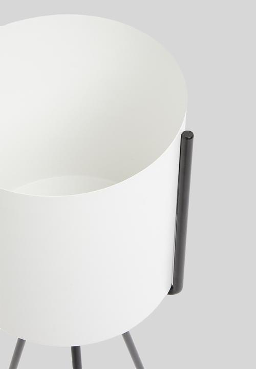 Sixth Floor - Lana planter with stand - white