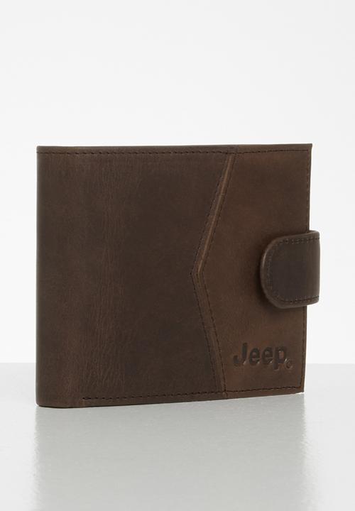 JEEP - Clip zip wallet - brown