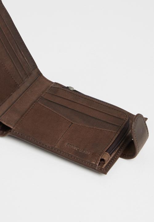 JEEP - Clip zip wallet - brown