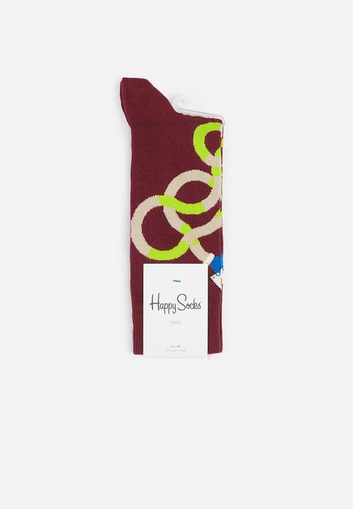 Happy Socks - Magic hands socks - burgundy 