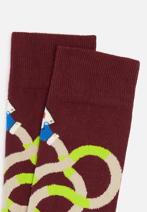 Happy Socks - Magic hands socks - burgundy 