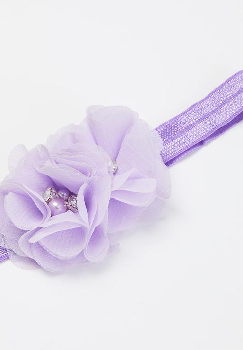 Pop Candy - Girls booties & headband set - lilac