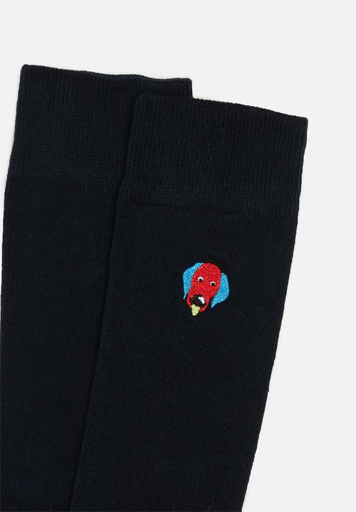 Happy Socks - Embroidery dog socks - multi