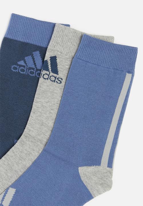 adidas Originals - Lk 3 pack ankle socks - blue & grey