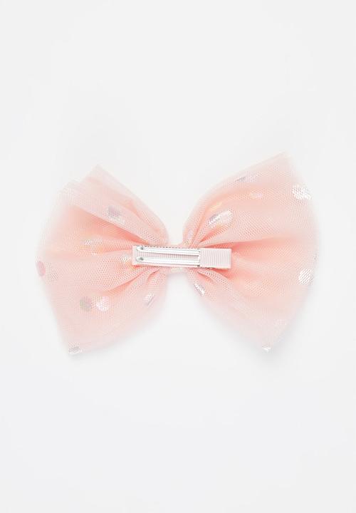 Pop Candy - Girls bow hair clip - peach