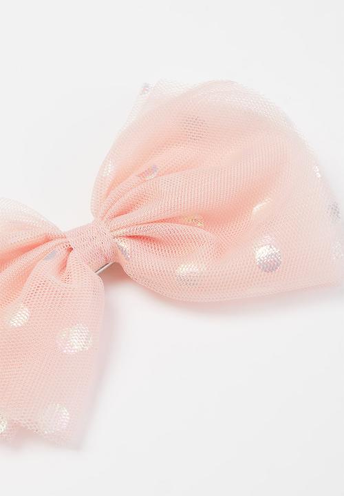 Pop Candy - Girls bow hair clip - peach