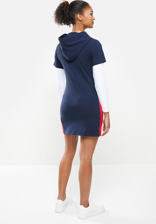Aca Joe - Sj hooded short sleeve terry dress - navy