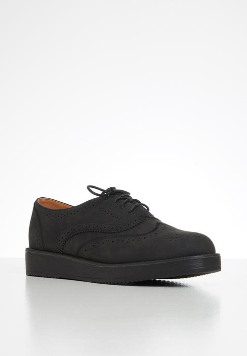 Jada - Lace-up brogue - black