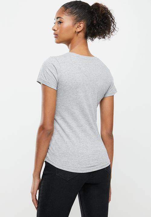 Aca Joe - Crew short sleeve tee - grey melange