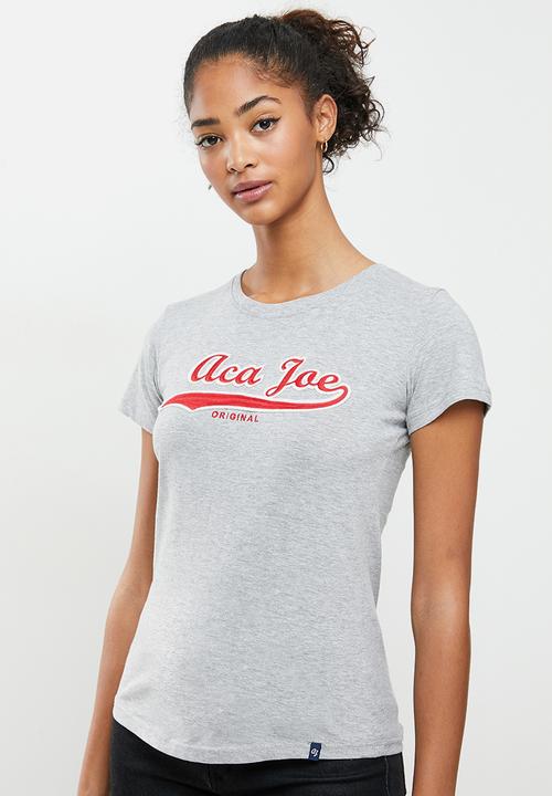 Aca Joe - Crew short sleeve tee - grey melange