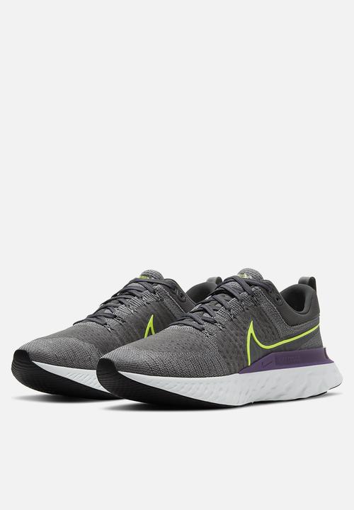 Nike - React infinity run flyknit 2 - particle grey/volt-iron grey-wild berry