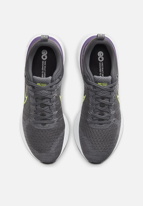 Nike - React infinity run flyknit 2 - particle grey/volt-iron grey-wild berry