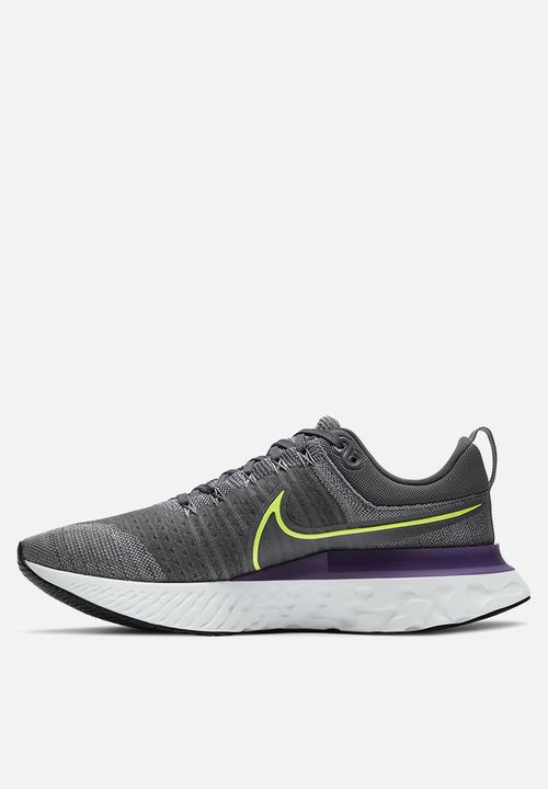 Nike - React infinity run flyknit 2 - particle grey/volt-iron grey-wild berry