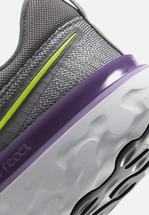 Nike - React infinity run flyknit 2 - particle grey/volt-iron grey-wild berry