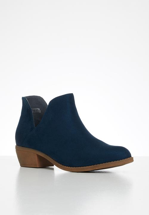 Jada - Western side cut ankle boot - navy
