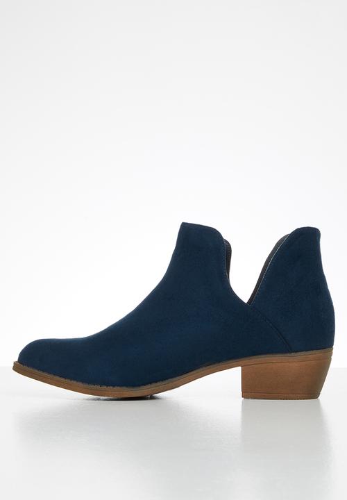 Jada - Western side cut ankle boot - navy