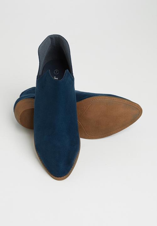 Jada - Western side cut ankle boot - navy