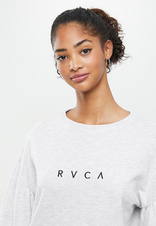 RVCA - Slouchy pullover crew - light heather