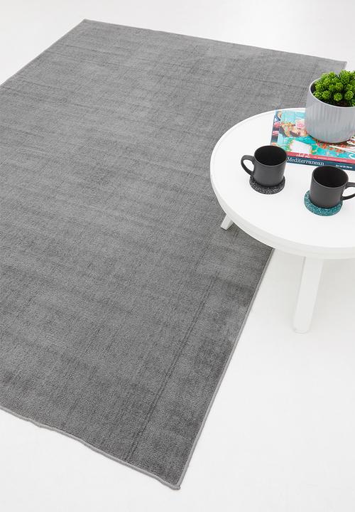 Sixth Floor - Silky micro polyester rug - grey