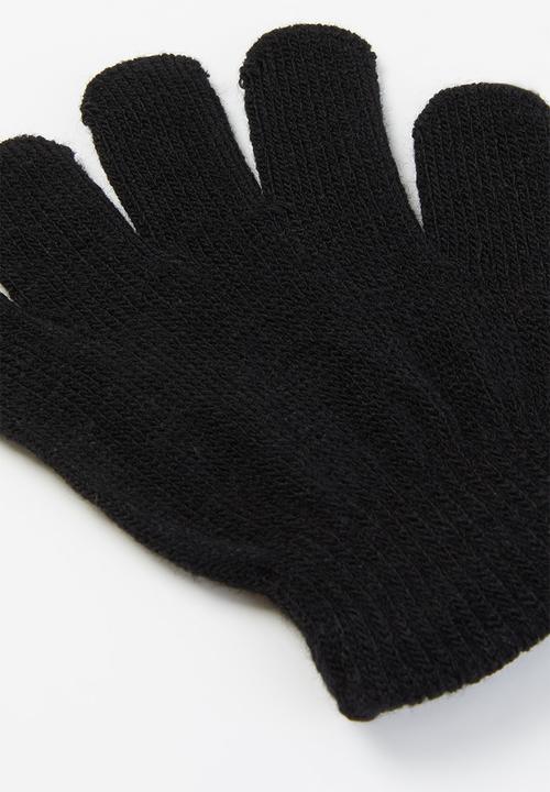 Pop Candy - Plain knit gloves - black