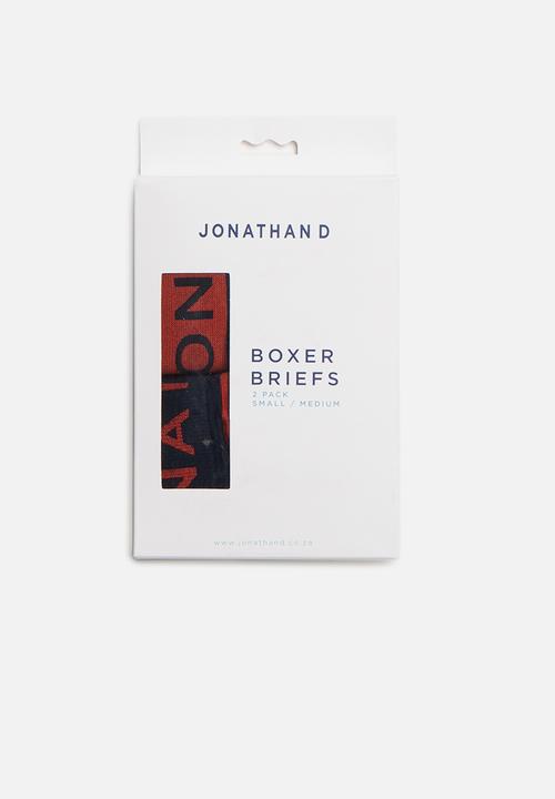Jonathan D - 2-Pack seamless briefs - navy & red