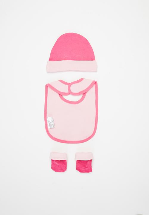 Converse - Chn core hang 3pc hat bib boot - pink